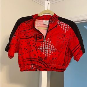 Red crop top